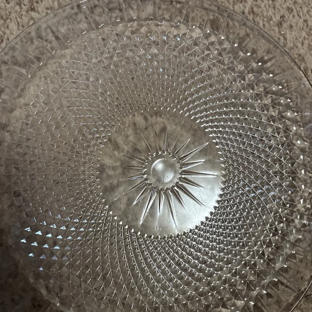 Anchor Hocking Wexford Glass Serving Tray Platter Charger 12.5